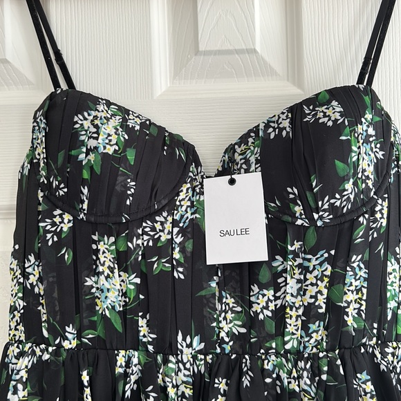 Sau Lee Georgina Floral Maxi Dress Size 12 NWT - Picture 3 of 9